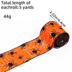 Spider Print Ribbon | Premium Halloween DIY Decor Ribbon