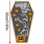 Wooden Skull Haunted House | Premium Halloween Desktop Decor