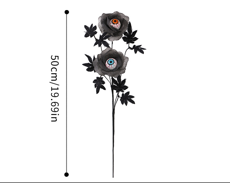Eyeball Maple Leaf Bouquet | Premium Halloween Decor Stems