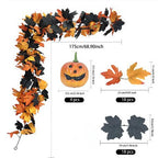 Ghost Face Pumpkin Vine | Premium Halloween Faux Décor