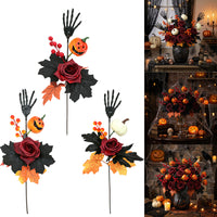Black Pumpkin Branch Bouquet | Premium Halloween Decor Stems