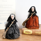 Witch Broom Tree Topper Star | Premium Halloween Decor