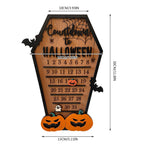 Wooden Halloween Countdown Calendar | Premium Pumpkin & Bat Decor