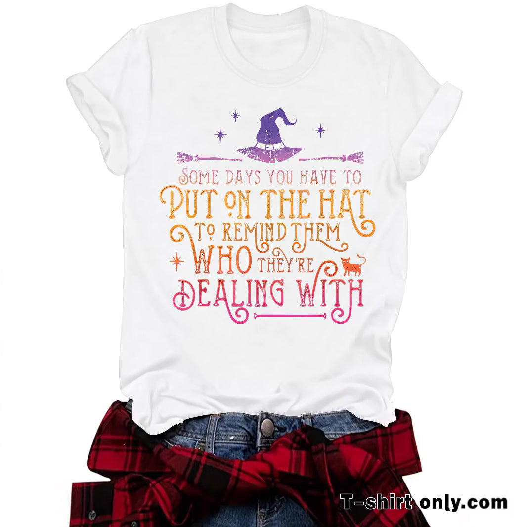 Humorous Witch Graphic Tee | Premium Halloween Short-Sleeve Shirt
