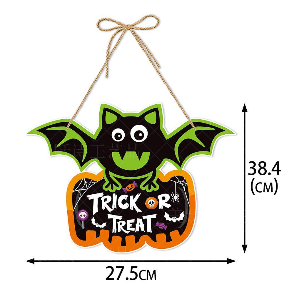 Halloween Door Hanger Set | Premium Pumpkin & Bat Decorations
