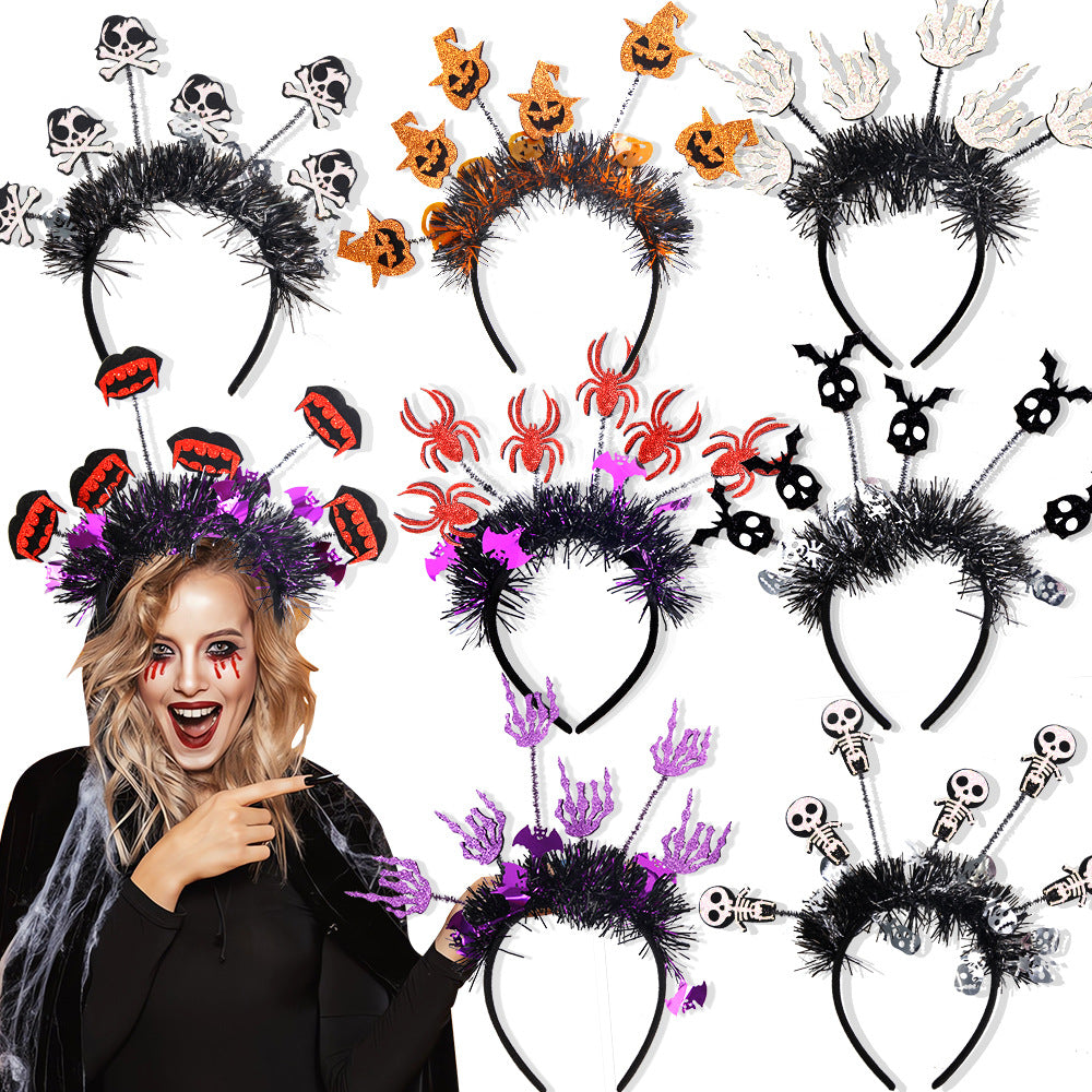 Halloween Party Headband | Premium Pumpkin & Spider Accessory