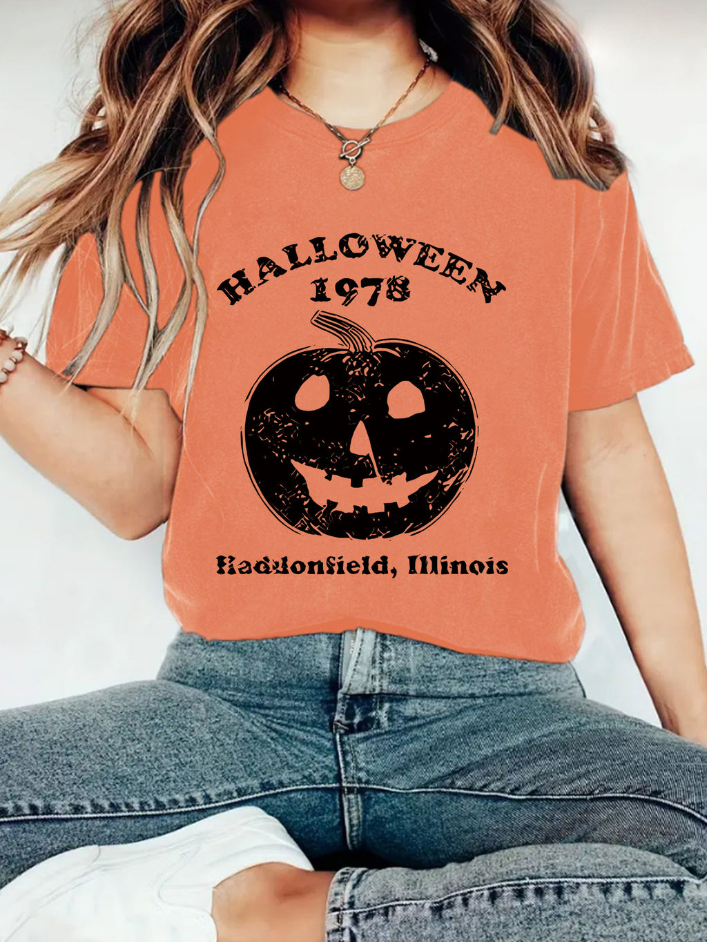 Halloween Pumpkin Print T-Shirt | Premium Graphic Tee