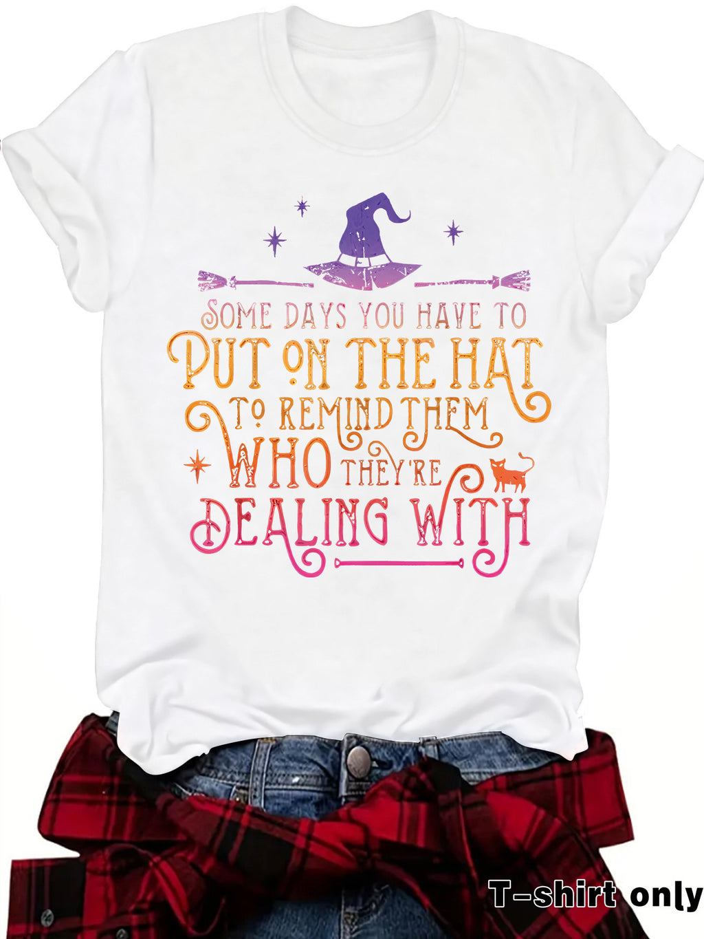Humorous Witch Graphic Tee | Premium Halloween Short-Sleeve Shirt