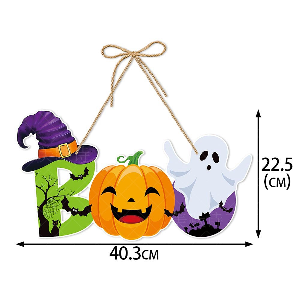 Halloween Door Hanger Set | Premium Pumpkin & Bat Decorations
