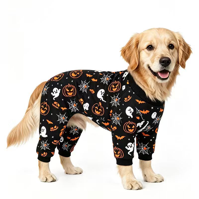 Pumpkin Pajama Pet Costume | Premium Halloween Four-Leg Outfit