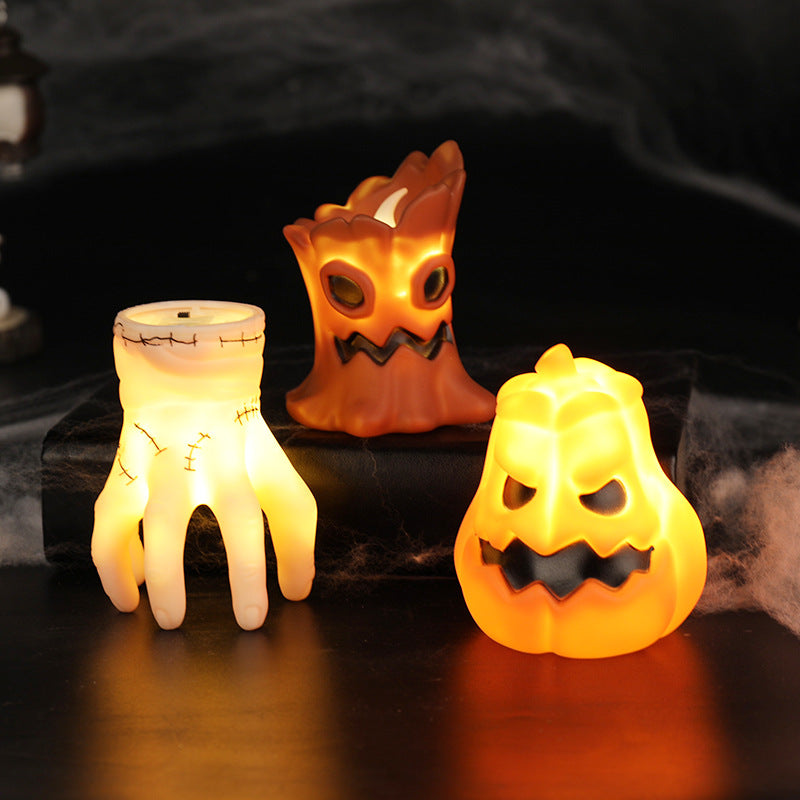 Glow Pumpkin & Skull Hand Lantern | Premium Halloween Night Light