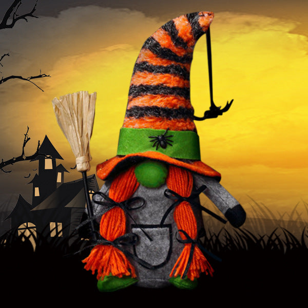 Faceless Dwarf Spider Doll | Premium Halloween Window Display