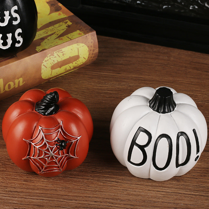 Resin Pumpkin Tabletop Ornament | Premium Halloween Decor