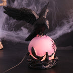 Resin Crow Night Light | Premium Halloween Table Lamp
