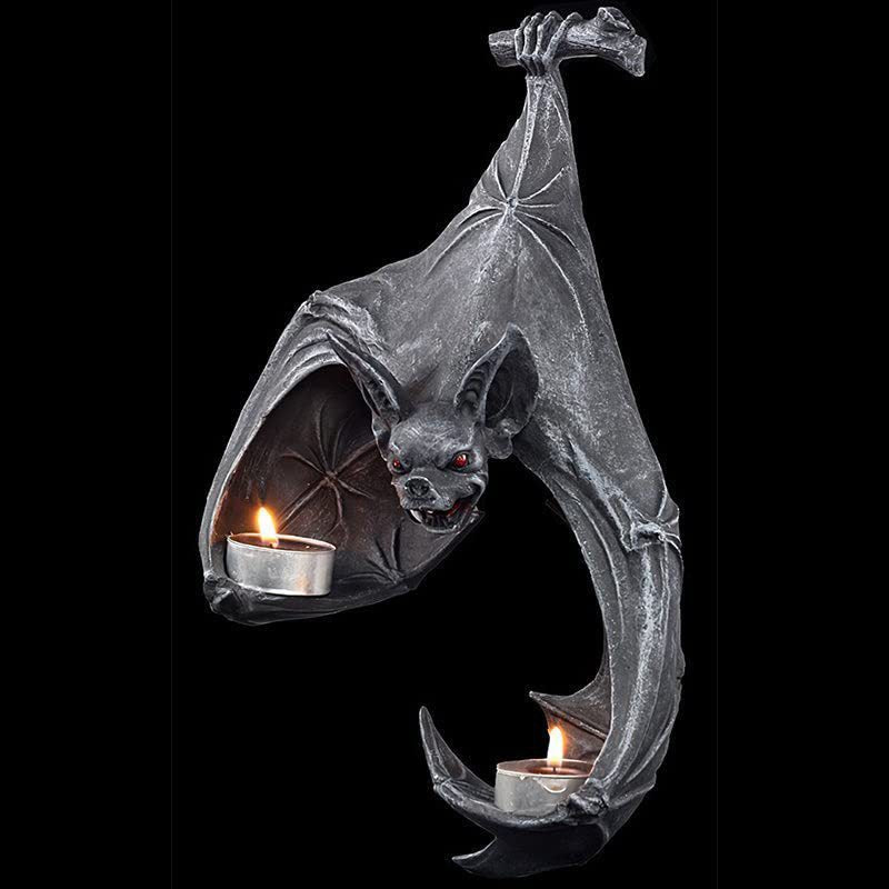 Bat Wall Tealight Holder | Premium Halloween Candlestick Decor