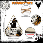 Wooden Black Cat Door Sign | Premium Halloween Farmhouse Decor