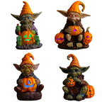 Pumpkin Gnome Figurine | Premium Halloween Resin Decor