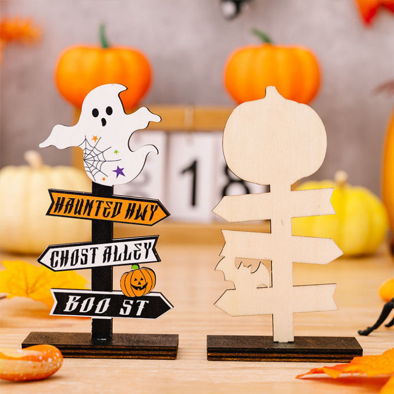 Wooden Ghost Display Stand | Premium Halloween DIY Decor
