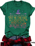 Humorous Witch Graphic Tee | Premium Halloween Short-Sleeve Shirt
