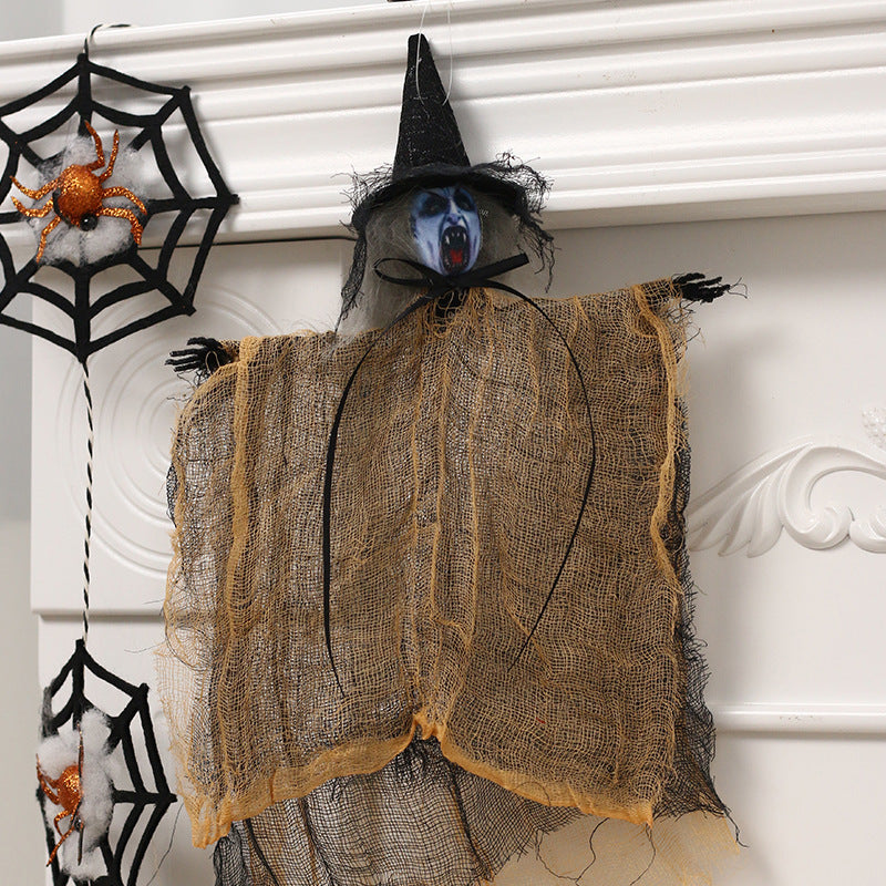 Scary Witch Hanging Ghost Ornament | Premium Halloween Prop