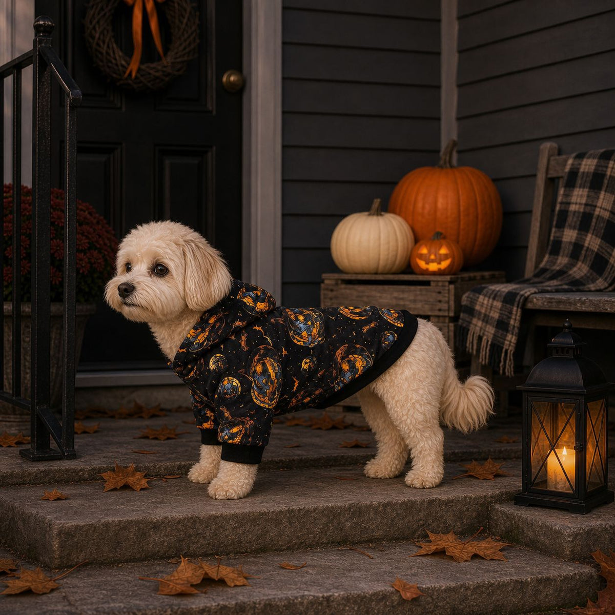 Pumpkin Wizard Pet Hoodie | Premium Halloween Costume
