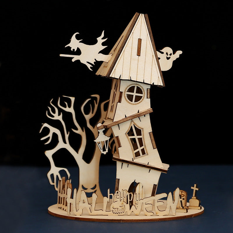 Wooden Halloween House Puzzle | Premium DIY Kids Craft