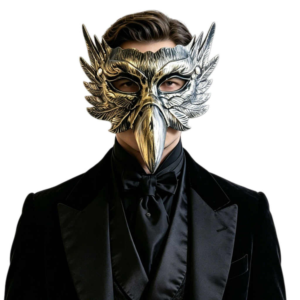 Half-Face Eagle Mask | Premium Halloween Costume Prop