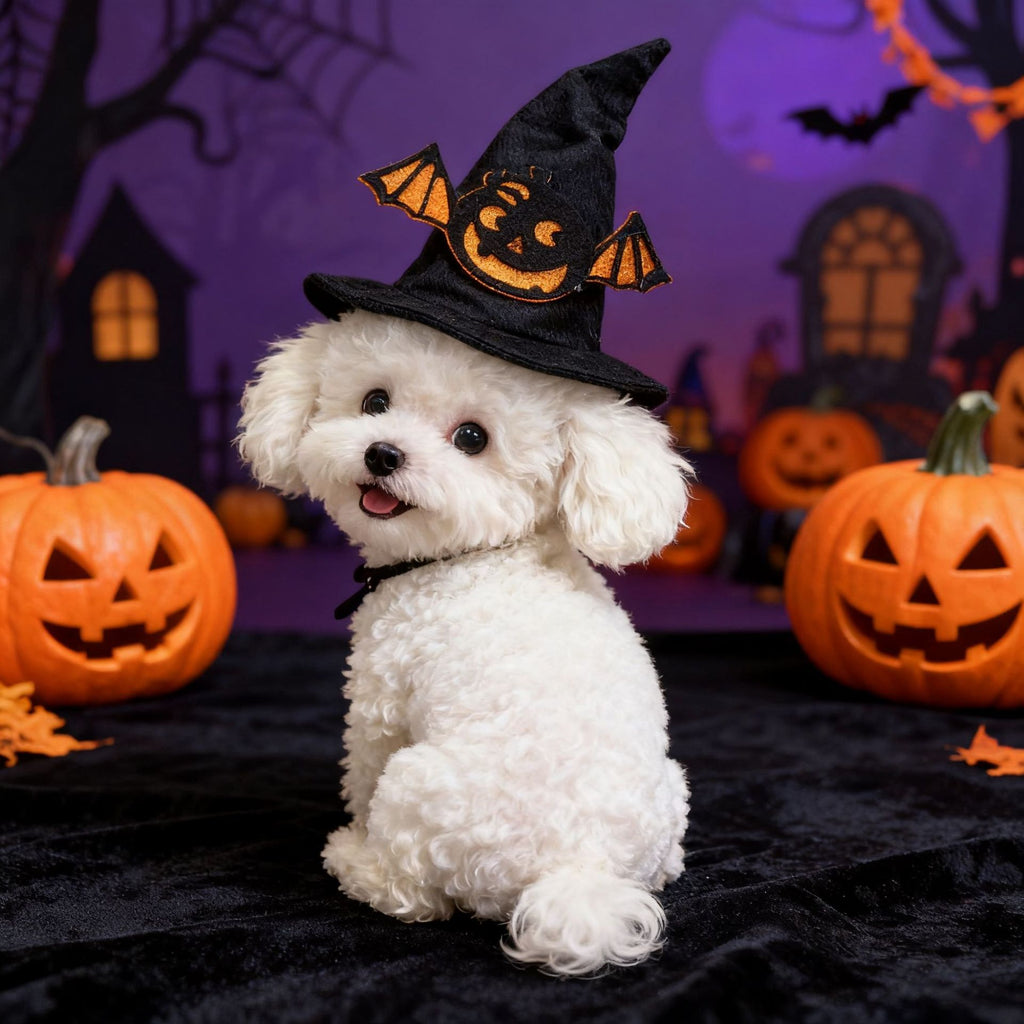 Pet Halloween Costume Hat | Premium Pumpkin & Bat Styles