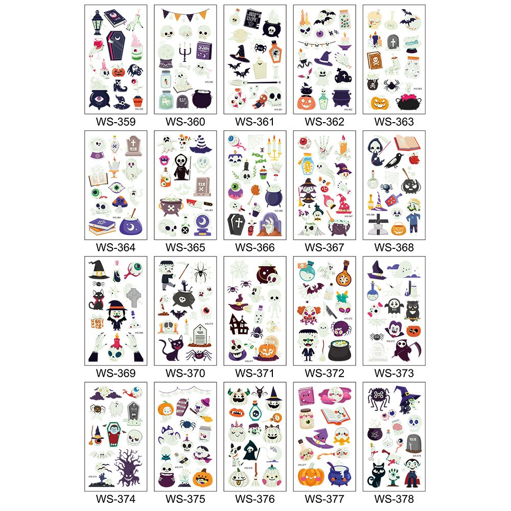 Luminous Tattoo Stickers | Premium Halloween Party Favor