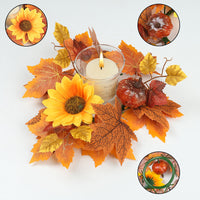 Berry Pumpkin Candle Wreath | Premium Halloween Table Decor