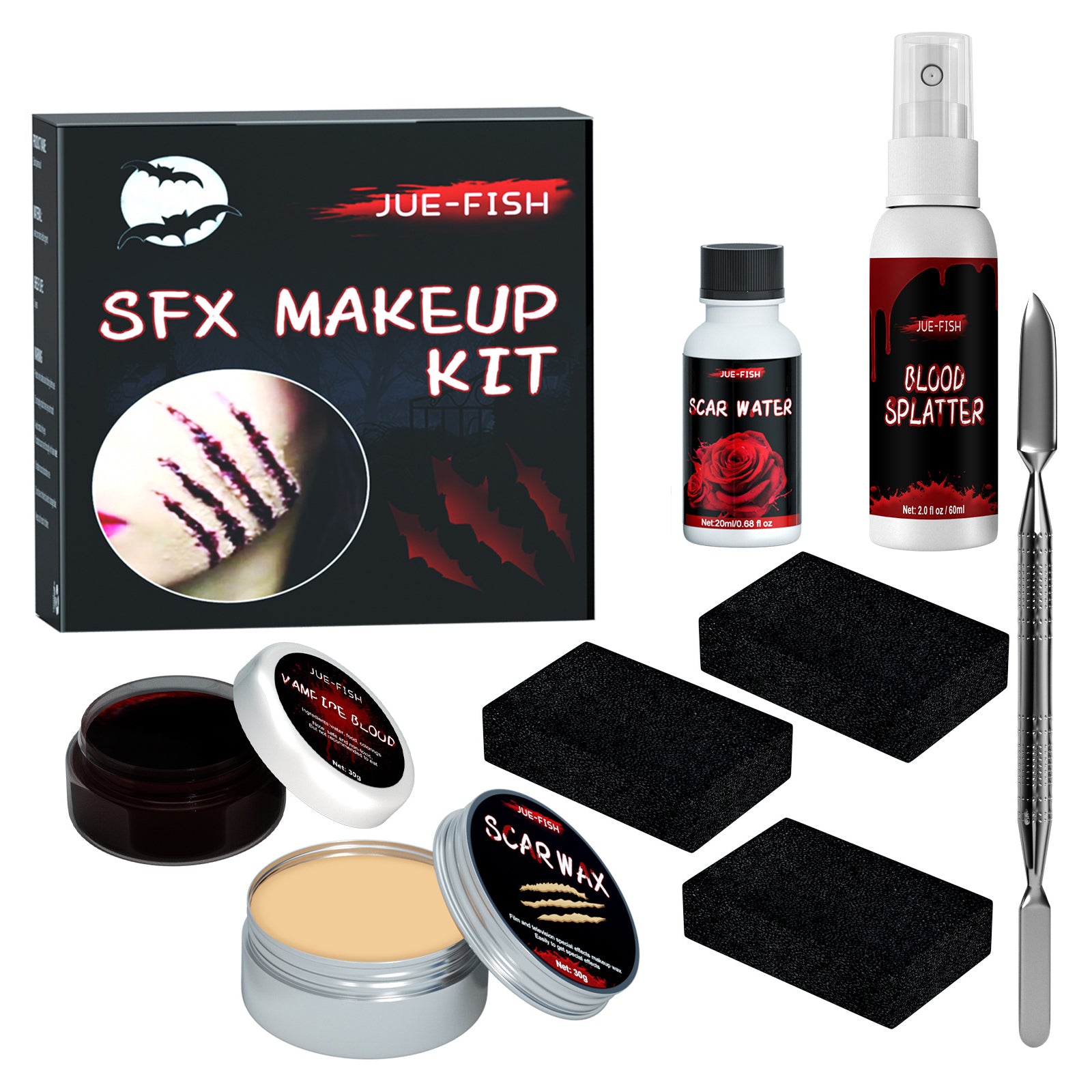Halloween FX Makeup Kit | Premium Scar Wax & Wound Effects