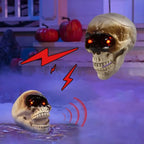 Motion Sensor Skull Heads | Premium Halloween Sound & Light Prop