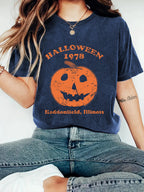 Halloween Pumpkin Print T-Shirt | Premium Graphic Tee