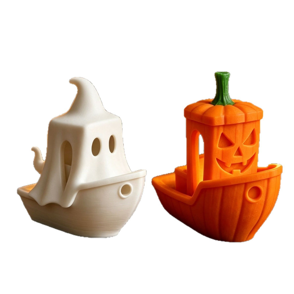 Ghost Ship Pumpkin Boat Decor | Premium Halloween Desk Piece