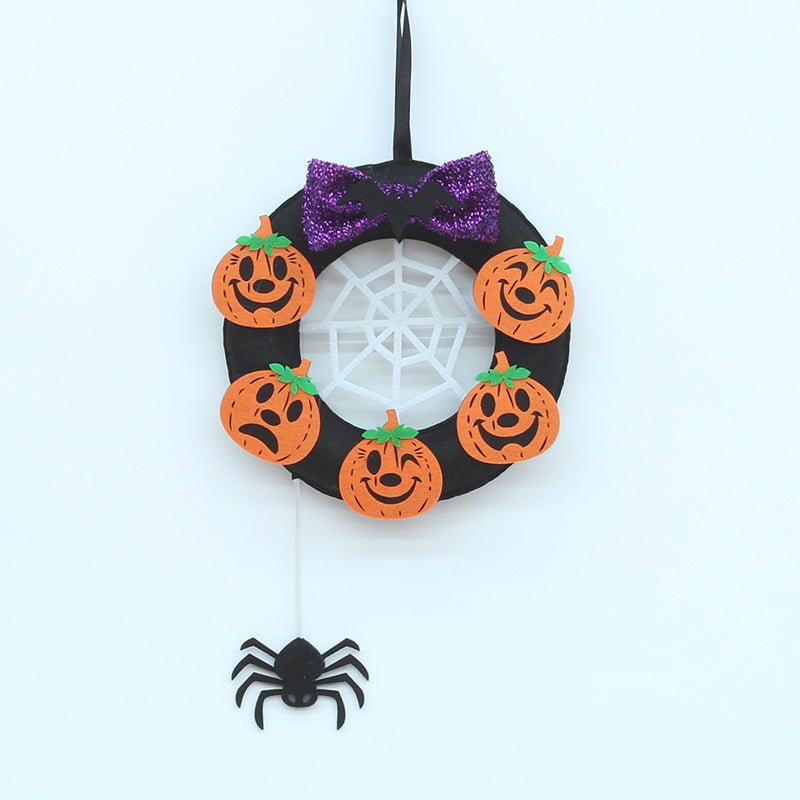 Pumpkin Skull Wreath | Premium Halloween Hanging Decor