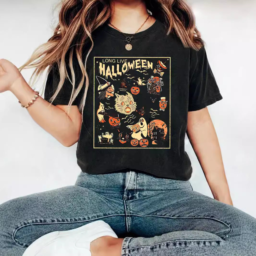 Halloween Graphic Tee | Premium Round Neck Short Sleeve Shirt