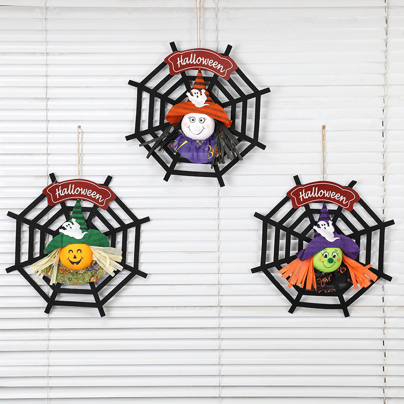 Pumpkin Spider Web Hanging Set | Premium Halloween Venue Decor