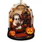 Spooky Reading Nook Ornament | Premium Halloween Decor