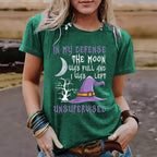 Witch Pattern Graphic Tee | Premium Halloween Short Sleeve