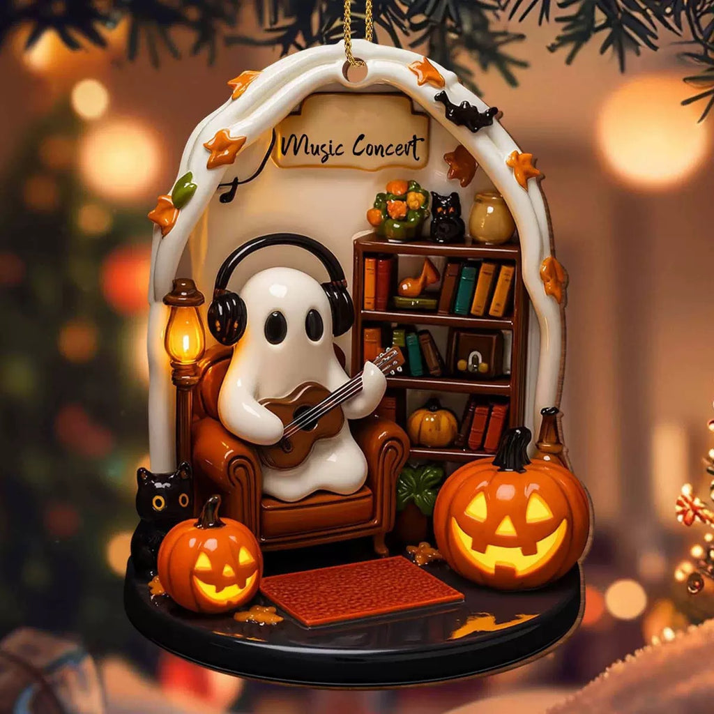 Spooky Reading Nook Ornament | Premium Halloween Decor