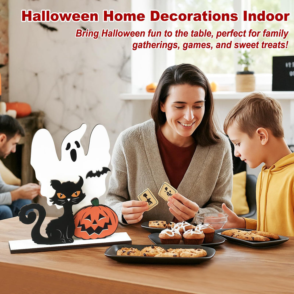 Wooden Ghost Hanging Ornament | Premium Halloween Craft Decor