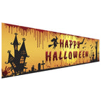 Halloween Backdrop Banner | Premium Bloody Bat & Pumpkin Decor, 250x48cm