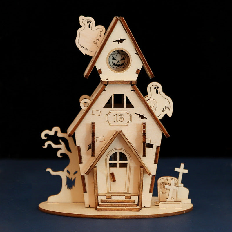 Wooden Halloween House Puzzle | Premium DIY Kids Craft