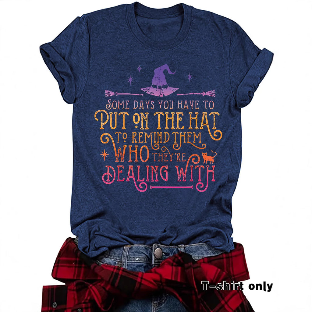 Humorous Witch Graphic Tee | Premium Halloween Short-Sleeve Shirt
