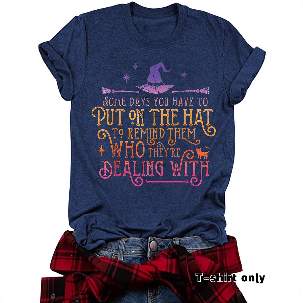 Humorous Witch Graphic Tee | Premium Halloween Short-Sleeve Shirt