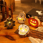 Wooden Pumpkin Skull Lantern | Premium Halloween Night Light