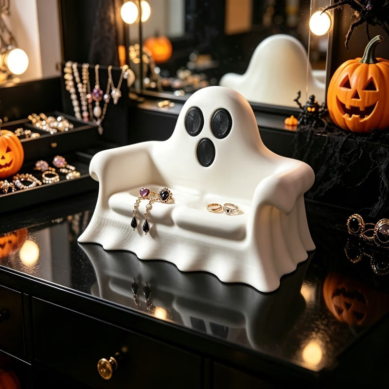 Ghost Sofa Jewelry Tray | Premium Halloween Desk Decor