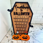 Wooden Halloween Countdown Calendar | Premium Pumpkin & Bat Decor