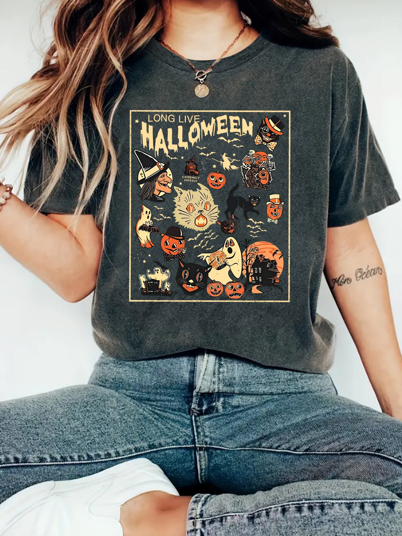 Halloween Graphic Tee | Premium Round Neck Short Sleeve Shirt