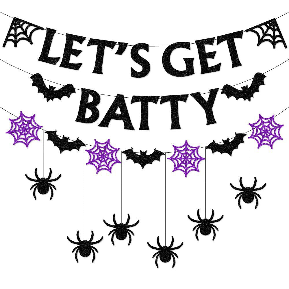 Bat & Spider Streamer Set | Premium Halloween Party Decor